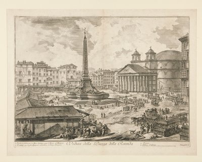 Ansicht der Piazza della Rotonda, aus Vedute di Roma von Giovanni Battista Piranesi