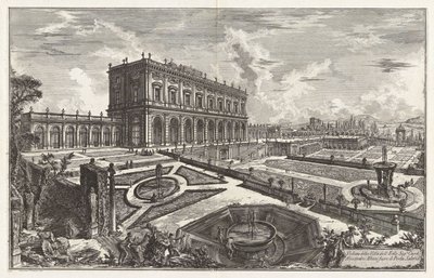Ansicht der Villa von Kardinal Alessandro Albani, außerhalb der Porta Salaria, aus Vedute di Roma von Giovanni Battista Piranesi