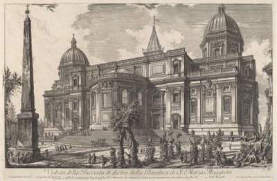 Ansicht der Rückfassade der Basilika S. Maria Maggiore von Giovanni Battista Piranesi
