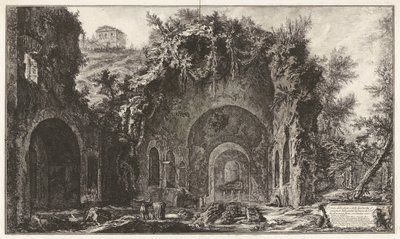 Veduta della fonte e delle Spelonche d von Giovanni Battista Piranesi