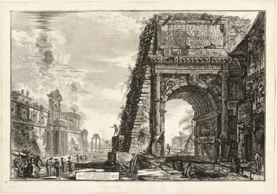 Ansicht des Titusbogens, aus Ansichten von Rom von Giovanni Battista Piranesi