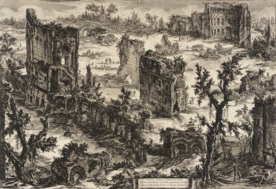 Ansicht der Bäder des Titus, ca. 1775 von Giovanni Battista Piranesi