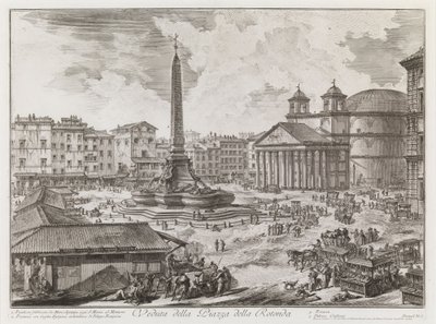 Ansicht der Piazza della Rotonda, aus der Serie Vedute di Roma von Giovanni Battista Piranesi