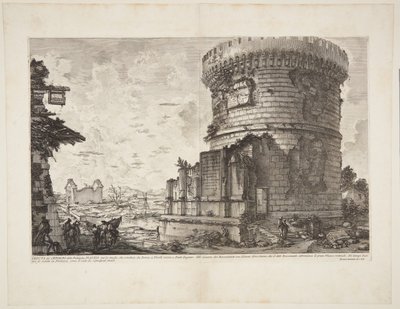 Ansicht des Grabes der Plautii auf der Straße von Rom nach Tivoli in der Nähe der Ponte Lugano von Giovanni Battista Piranesi