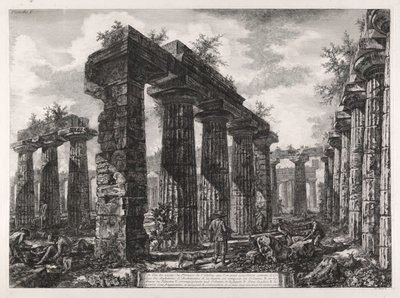 Ansicht der Überreste des Pronaos von L von Giovanni Battista Piranesi