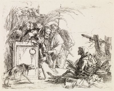 Der Tod gibt eine Audienz, aus Vari Capricci von Giovanni Battista Tiepolo