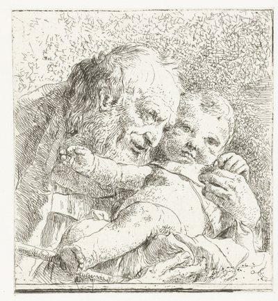 Heiliger Josef mit Christuskind in den Armen von Giovanni Battista Tiepolo