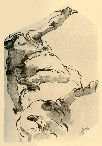 Kniende Figur, von hinten gesehen, 1743-1744, 1928 von Giovanni Battista Tiepolo