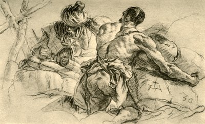 Orientalische Händler mit Ballen von Waren, 1753, 1928 von Giovanni Battista Tiepolo