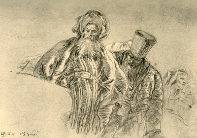 Zwei orientalische Händler, 1753, 1928 von Giovanni Battista Tiepolo