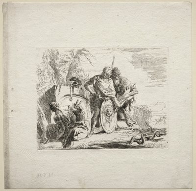 Verschiedene Kaprizen: Der junge Soldat und der Astrologe von Giovanni Battista Tiepolo