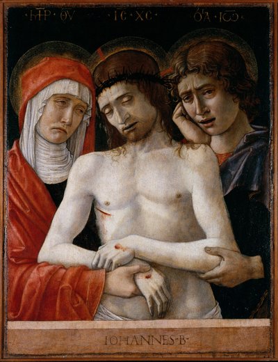 Pietà mit Madonna und St. Johannes dem Evangelisten von Giovanni Bellini