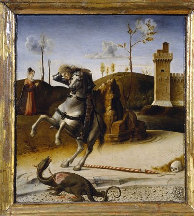 Sankt Georg tötet den Drachen von Giovanni Bellini
