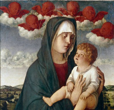 Jungfrau mit Kind und Engeln (Detail) von Giovanni Bellini