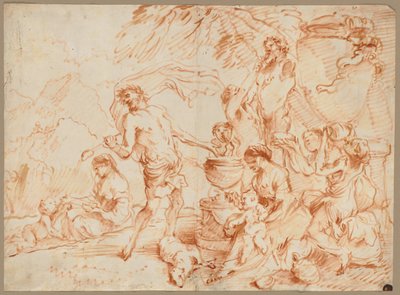 Bacchanal vor einem Herm, frühe 1660er Jahre von Giovanni Benedetto (1609 64) Castiglione