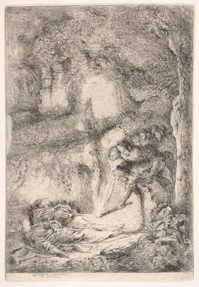 Auffindung der Leichen der Heiligen Peter und Paul von Giovanni Benedetto Castiglione