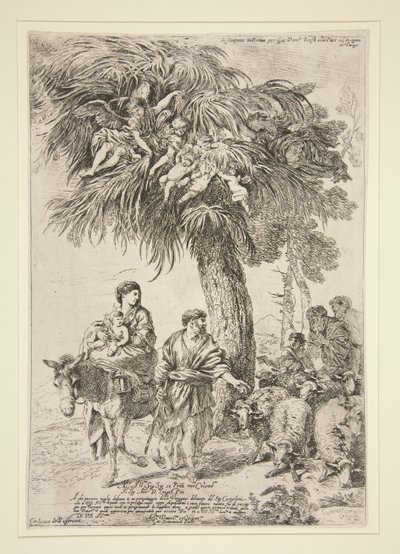 Die Flucht nach Ägypten von Giovanni Benedetto Castiglione