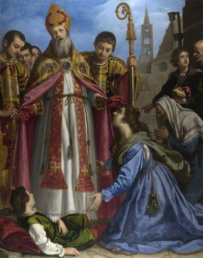 Der heilige Zenobius erweckt einen toten Jungen von Giovanni Bilivert