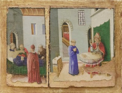 Geschichte von San Savino, Vergiftung des Heiligen und Tod von Vindemio von Giovanni Boccati or Boccatto