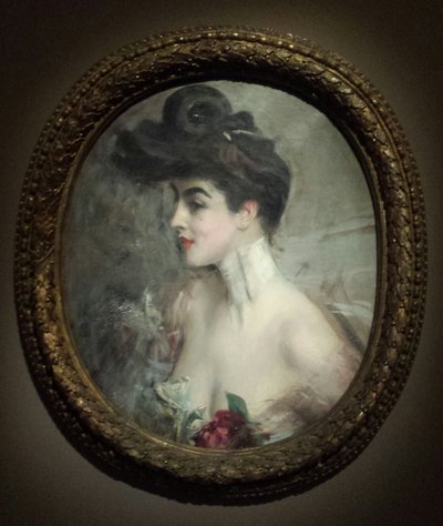 Boldini - Porträt von Mme X., mit Perlenhalsband von Giovanni Boldini