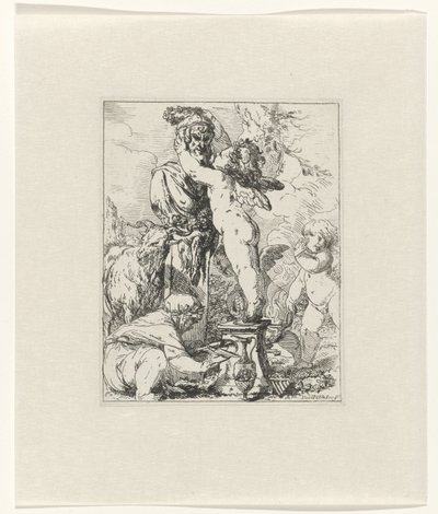 Putti bringen ein Opfer an den Gott Terminus von Giovanni David