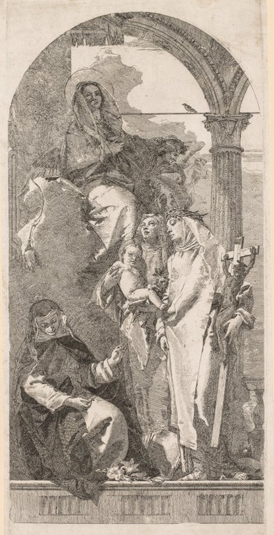 Madonna mit den Heiligen Agnes, Katharina und Rosa von Giovanni Domenico Tiepolo