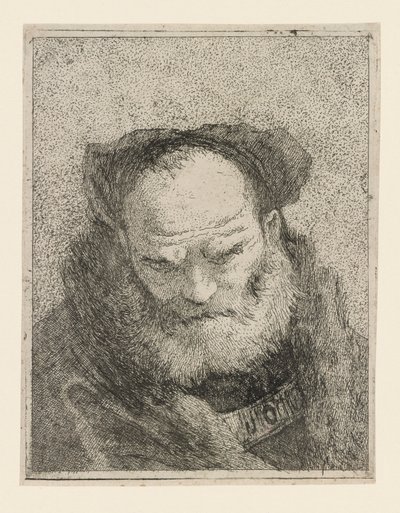 Alter Mann mit Bart, aus der Sammlung von Köpfen von Giovanni Domenico Tiepolo