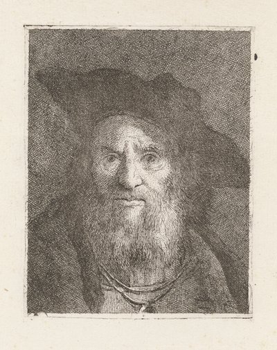 Alter Mann mit Hut, aus der Raccolta di Teste (Sammlung von Köpfen) von Giovanni Domenico Tiepolo
