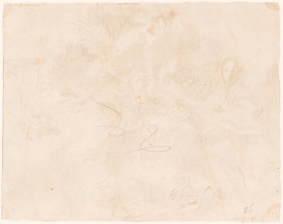 Skizze für die Flucht nach Ägypten (verso) von Giovanni Domenico Tiepolo