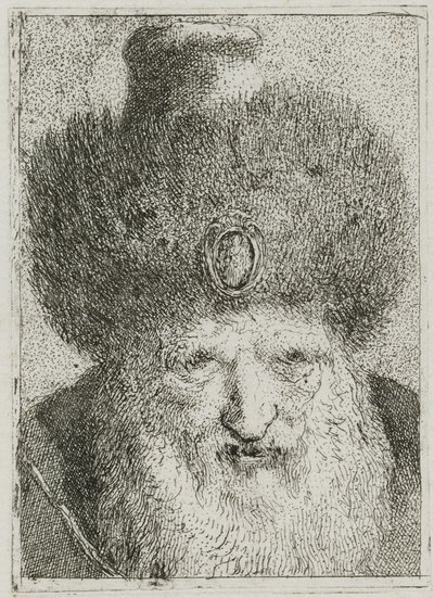 Türke mit Pelzhut, aus der Raccolta di Teste (Sammlung von Köpfen) von Giovanni Domenico Tiepolo