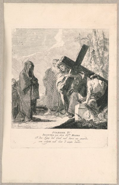 Via crucis - Station IV, Er trifft seine Mutter von Giovanni Domenico Tiepolo