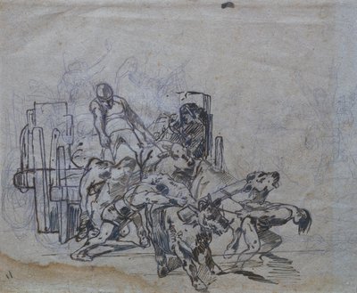 Karren mit vier Ochsen von Giovanni Fattori