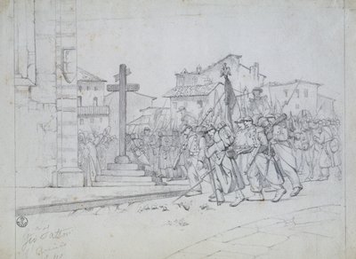 Einzug der französischen Truppen in Livorno von Giovanni Fattori