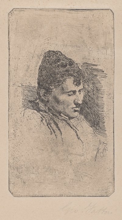 Porträt der zweiten Frau des Künstlers von Giovanni Fattori