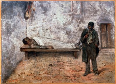 Das Leichenhaus oder der Gleichgültige von Giovanni Fattori