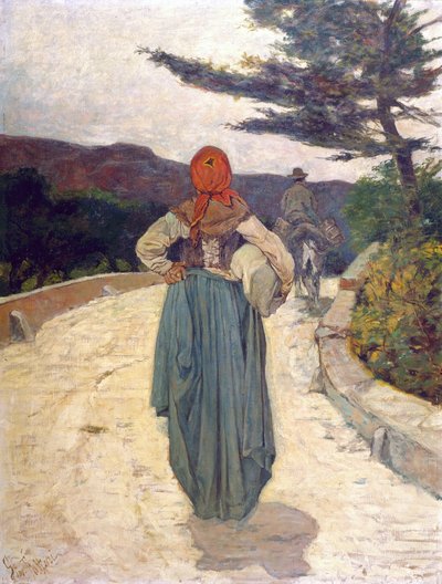Die weiße Straße, ca. 1887 von Giovanni Fattori