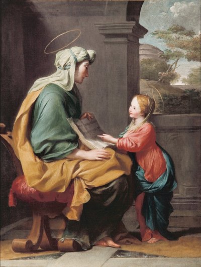 Die Erziehung der Jungfrau Maria von Giovanni Francesco Romanelli