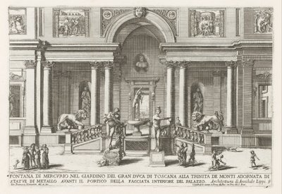 Loggia und Garten der Villa Medici in Rom von Giovanni Francesco Venturini