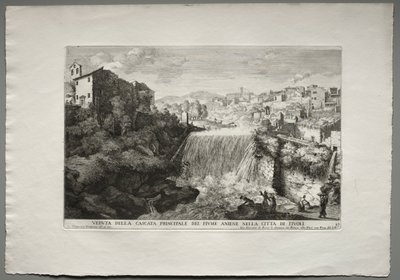 Veduta della Cascata Principale del Fiume Aniene in der Stadt Tivoli von Giovanni Francesco Venturini