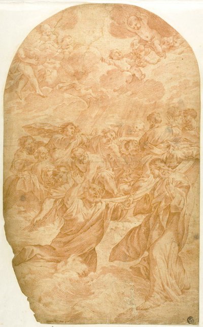 Christus ruft den heiligen Petrus, auf dem Wasser zu gehen von Giovanni Lanfranco