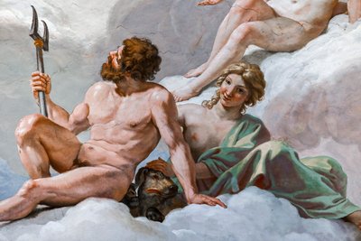 Pluto, Gott der Unterwelt, und seine Frau, Prosperine (Detail) von Giovanni Lanfranco