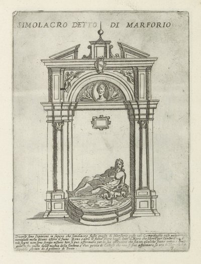 Fontein met het beeld van Marforio von Giovanni Maggi