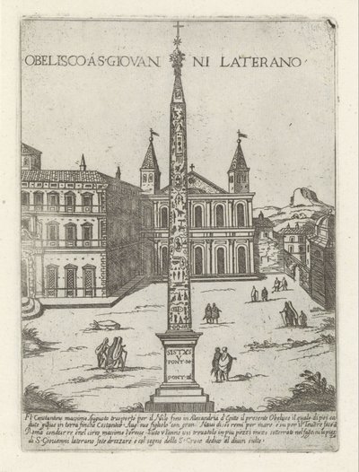 Lateranische Obelisk hinter der St. Johann von Lateran in Rom von Giovanni Maggi