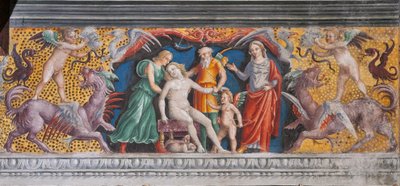 Das astrologische Zeichen der Jungfrau, Kammer des Zodiaks (Detail) von Giovanni Maria Falconetto