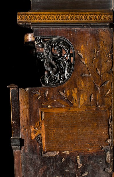 Lignaeanischer Kanonischer Chor, Intarsien von Giovanni Maria Platina 1484, Rechte Seitenintarsie von Giovanni Maria Platina