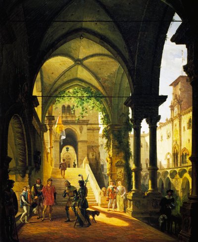 Ludwig XI. im Schloss Barolo von Giovanni Migliara von Giovanni Migliara