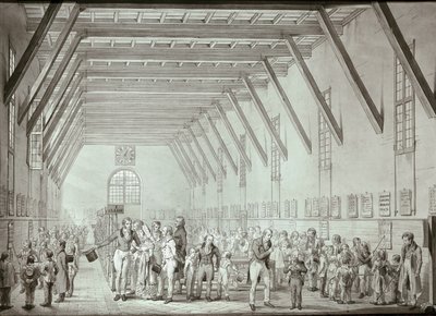 Mailand. Die Schule des gegenseitigen Unterrichts in Santa Caterina (Druck) von Giovanni Migliara