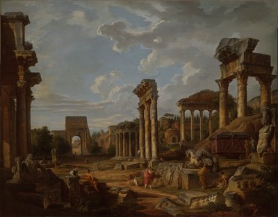 Ein Capriccio des römischen Forums von Giovanni Paolo Panini
