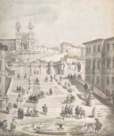 Scalinata della Trinità dei Monti, ca. 1756-58 von Giovanni Paolo Panini