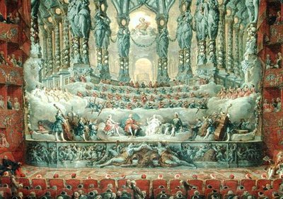 Konzert von Kardinal de La Rochefoucauld (1700-99) im Argentinischen Theater in Rom zur Feier der Hochzeit von Louis dem Dauphin (1729-65), Sohn von Louis XV, mit Marie-Josephe (1731-67) von Giovanni Paolo Pannini
